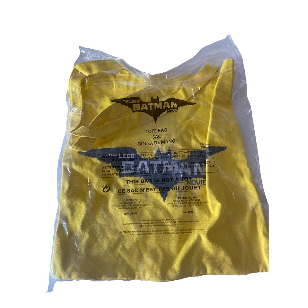 The Batman Movie LEGO Exclusive 12" Canvas Tote Bag Promo New